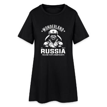 Russland - Pays des merveilles Russie Design – Warm Hearts - Robe T-shirt Femme - noir - Devant