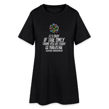 Ce n’est pas grave si la seule chose est l’haleine - Robe T-shirt Femme - noir - Devant