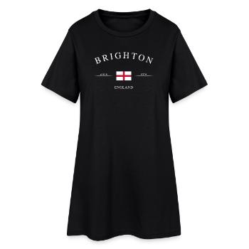 Brighton England – Urlaub Souvenir & Geschenk - Frauen T-Shirt-Kleid - Schwarz - Vorne