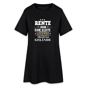 Don de pension 2026 – La légende quitte les lieux - Robe T-shirt Femme - noir - Devant