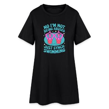 Synchronized swimming Artistic swimming Water sports - Women’s T-Shirt Dress - black - Front