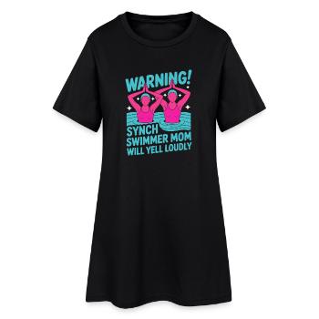 Natation synchronisée Natation artistique Sports nautiques - Robe T-shirt Femme - noir - Devant