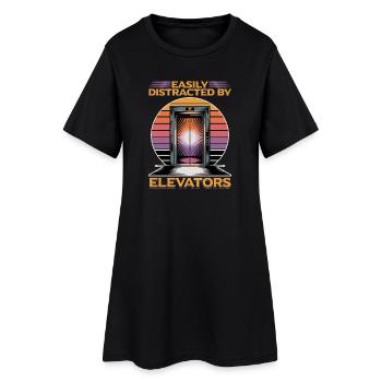 Ascenseur pour tout-petits et enfants - Robe T-shirt Femme - noir - Devant