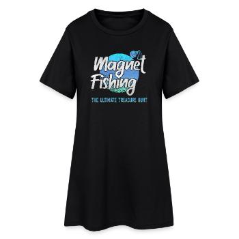 Aimant de pêche en néodyme pour pêcheur magnétique - Robe T-shirt Femme - noir - Devant