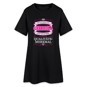 Qualitätsmerkmal Gabriella einfach Erstklassig - Frauen T-Shirt-Kleid - Schwarz - Vorne