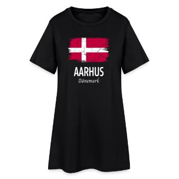 Aarhus - Robe T-shirt Femme - noir - Devant