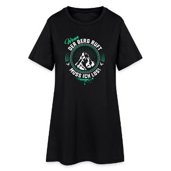 Quand la montagne appelle - Dicton d’un alpiniste randonneur - Robe T-shirt Femme - noir - Devant