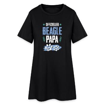 Beagle chiens papa - Robe T-shirt Femme - noir - Devant
