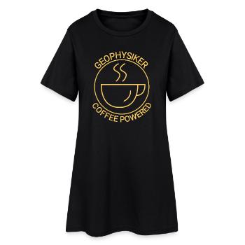 Géophysicien Géophysique Alimenté par le café - Robe T-shirt Femme - noir - Devant