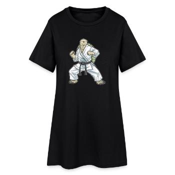 Tortue Karaté Arts Martiaux - Robe T-shirt Femme - noir - Devant