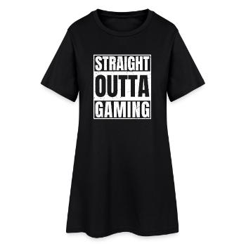 Directement sorti du jeu - Robe T-shirt Femme - noir - Devant