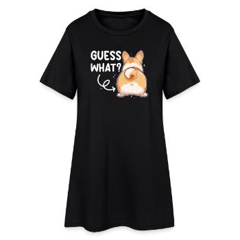 Guess what Corgi Butt saying - Women’s T-Shirt Dress - black - Front