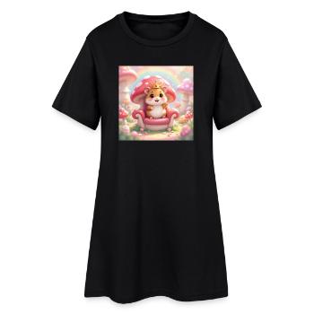 Royal Hamster - Robe T-shirt Femme - noir - Devant