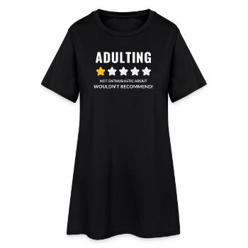 Conception de badge d’adulte sceptique - Robe T-shirt Femme - noir - Devant