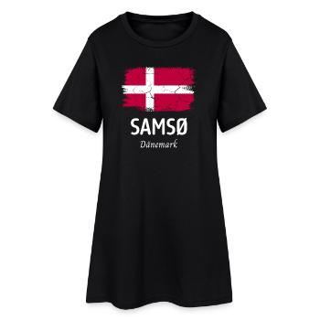 Samso - Robe T-shirt Femme - noir - Devant