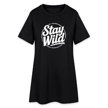 Restez sauvage - Proverbe d’aventure - Robe T-shirt Femme - noir - Devant