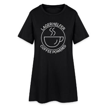 Lagerhelfer Coffee Powered - Frauen T-Shirt-Kleid - Schwarz - Vorne