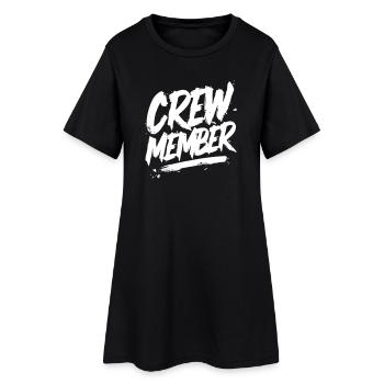 crew member - Women’s T-Shirt Dress - black - Front