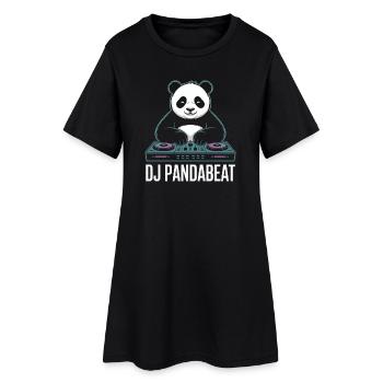 DJ PANDABEAT Panda DJ Beats Rave Club Musique - Robe T-shirt Femme - noir - Devant