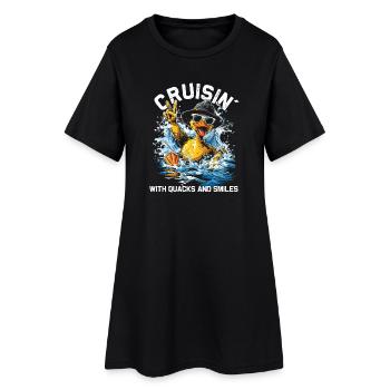 L’équipage d’un canard en caoutchouc profite d’une croisière - Robe T-shirt Femme - noir - Devant