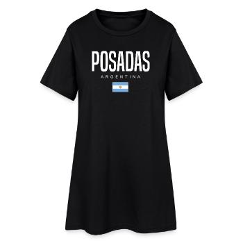 Posadas Argentine Argentins - Robe T-shirt Femme - noir - Devant
