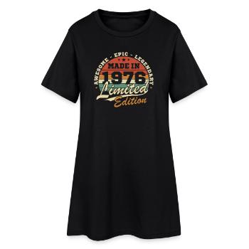 1976 Vintage Retro Geburtstagsgeschenk - Frauen T-Shirt-Kleid - Schwarz - Vorne