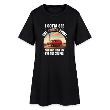 Halloween, je dois d'abord voir les bonbons - Robe T-shirt Femme - noir - Devant