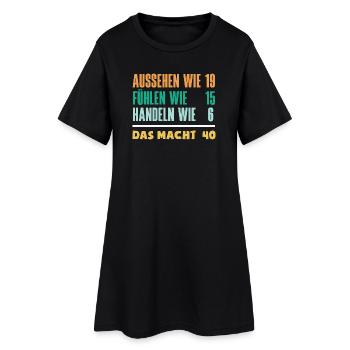 Drôle 40e anniversaire cadeau chemise d’anniversaire - Robe T-shirt Femme - noir - Devant
