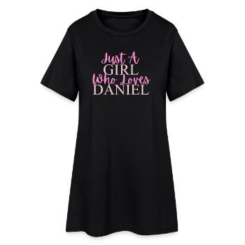 Conception de citation girly inspirante - Robe T-shirt Femme - noir - Devant