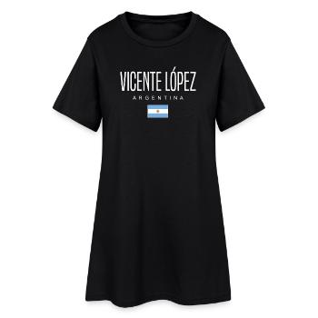 Vicente López Argentine Argentin - Robe T-shirt Femme - noir - Devant