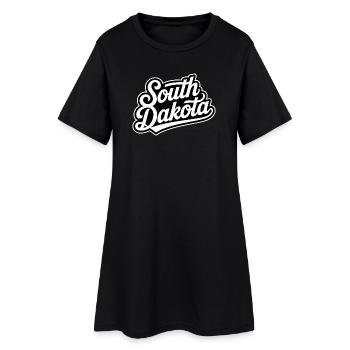 South Dakota - Souvenir USA State Design - Frauen T-Shirt-Kleid - Schwarz - Vorne