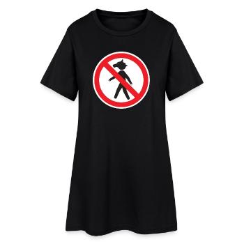 Panneau Interdiction Loup-Garou – Signalisation Hu - Robe T-shirt Femme - noir - Devant