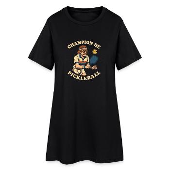 Champion de Pickleball Style Vintage Sport Humour - Robe T-shirt Femme - noir - Devant