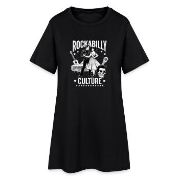 Culture Rockabilly Style rétro Musique et style de vie - Robe T-shirt Femme - noir - Devant