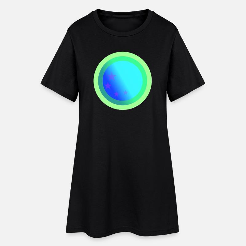 Conception de constellations bleues célestes - Robe T-shirt Femme - noir