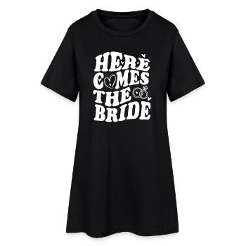 Here Comes The Bride – Déclaration de mariage - Robe T-shirt Femme - noir - Devant