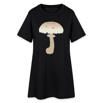 Illustration de champignon parasol minimaliste - Robe T-shirt Femme - noir - Devant
