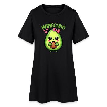 Mamacado Avocat Amoureux Fête des Mères - Robe T-shirt Femme - noir - Devant
