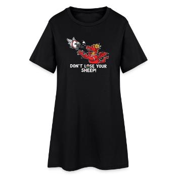 Dragon fantaisiste et mouton Rappel éternel - Robe T-shirt Femme - noir - Devant