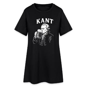 Kant trinken Aufklärung Bier Geschenk - Frauen T-Shirt-Kleid - Schwarz - Vorne