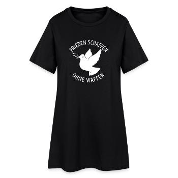 Creating peace without weapons Peace dove - Women’s T-Shirt Dress - black - Front