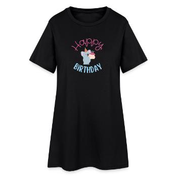 Happy birthday  - Robe T-shirt Femme - noir - Devant