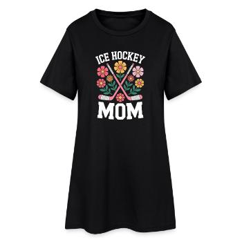 Eishockey Spruch Eishockey Mom Eishockey Geschenk - Women’s T-Shirt Dress - black - Front