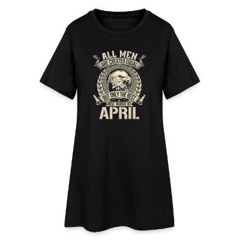 Motif du mois de naissance d'avril de Eagle Pride - Robe T-shirt Femme - noir - Devant