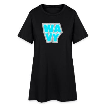 WAVY - détendu, frais et toujours dans le flux. - Robe T-shirt Femme - noir - Devant