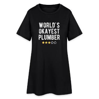Le meilleur plombier du monde Humour de plombier - Robe T-shirt Femme - noir - Devant