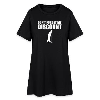 N'oubliez pas ma réduction pour les hommes plus âgés - Robe T-shirt Femme - noir - Devant