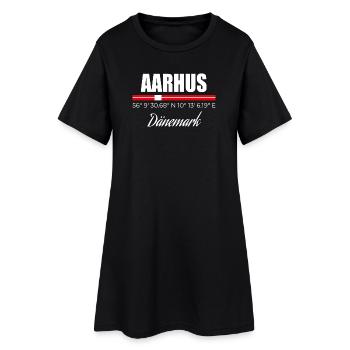 Aarhus - Robe T-shirt Femme - noir - Devant