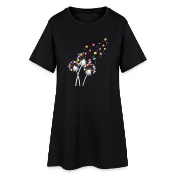 Dandelion Billiard Ball Funny Cue Sports Art - Women’s T-Shirt Dress - black - Front