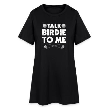 Parle-moi birdie Golfeur Golf Golf - Robe T-shirt Femme - noir - Devant